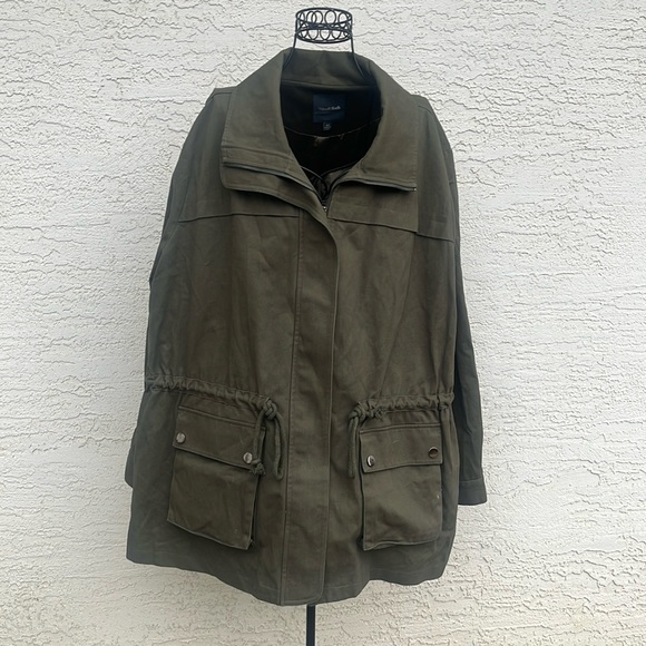 ModCloth Army Green Escape Into Nature Full Zip Utility Jacket 4XL - Picture 5 of 16